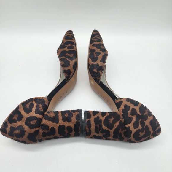 1. State Saffy 2 Genuine Cow Hair Leopard Print Block Heel Pump Size 6 - Picture 4 of 10